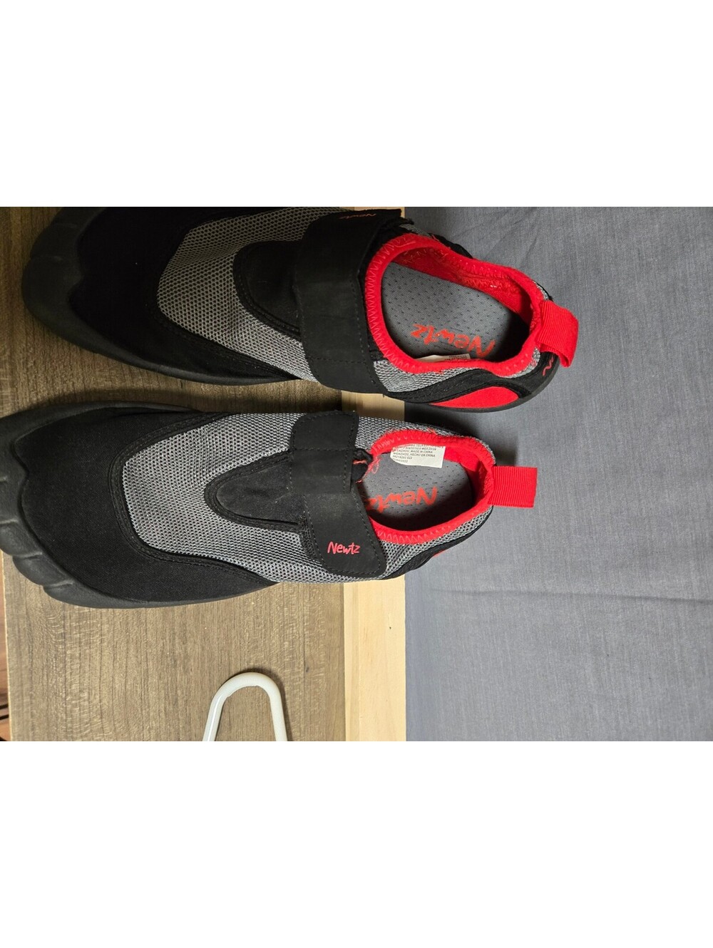 Newtz black gray red toe shoes XL